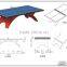 25mm modern big rainbow table outdoor table Folded portable tennis table