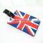 personalized Union Jack shaped luggage tag