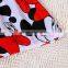 New Baby Casual Girls Cartoon Mouse Pattern Dots Dress High Short Sleeve Cotton Dresses Red Round Neck Dancing Costumes For Kids
