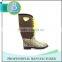 Famouse Brand Latest design Cheap leopard print nylon rain boots with lace