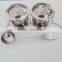 2 set of stainless steel 304 tea infuser cup with 2 bottom trays + 1 tea spoon