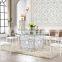 stainless steel frame square table with LED light for wedding party