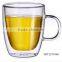 hot sale fashion double wall glass cup