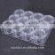 12/lots Plastic Clear Cosmetic Beads Containers Storage Pot Jars with lid