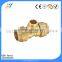 Brass compression 3 way copper elbow fitting