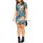 2016 Stylish T-Shirt Dresses Chic Floral Printed Textured Plus Size Women Dress
