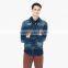 top fashion blue washed ripped denim jacket coat men on sale