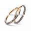 Gold Plated Zirconia Hoop Earrings