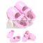Baby Pre-Walker Flower Appliqued Dress Solid White Mary Jane Infant Shoes colourful