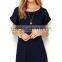 2015Latest Ladies Western Dress Designs Roll Sleeves Shift Dress for Women