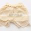 New Arrival Layered Knitted Beige Color Girls Ruffle Shorts