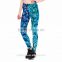 latest blue sea world yoga jogging legging /morning xg lake skeleton rose plus size high waist athletic high waist yoga pants