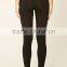 Elastic Waist Dance Black Moisture-Wicking Material Anchored Pants