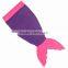 Fashion Contrast Colors Fleece Shark Tail Sleeping Bags for Toddlers