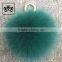 Fashionable pom pom ball real fox fur balls keychain gadgets
