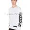 Custom new design customized fashion long sleeve long lineprinting men t-shirt men