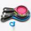 Wholesale Colourful Portable Collapsible Silicone Measuring Cup Spoons