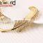 Fashion Gold Plated Rhinestone Crystal Feather Hair Clip Hairpin Barrette
