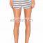 Black and White Stripe Custom Ladis Compression Shorts