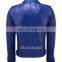 NEW MEN'S GENUINE LAMBSKIN STYLISH MOTORCYCLE BIKER LEATHER JACKET ROYAL BLUE