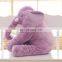 Free sample Cute Plush Colorful Elephant Soft Stuffed Wild Animal Toy With Big Ears,Pink Blue Grey elephants plush toys elephant