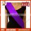 Pomotion customized purple bridal satin sash for wedding or party event HP6205