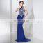 2017 Latest Design Mermaid Royal Blue Embroidered Evening Dresses LX381