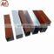 wood grain aluminum square hollow tube