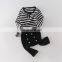 Children Boutique Outfits StripeTop And Track Pants Baby Boys Soft Waffle Set