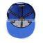 Bulk custom blue snapback caps with plastic buckle