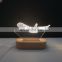 Wood 3D Illusion LED Night Table Lamp