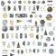 JOYFUL 566-594 Japanese style pet dog nail beauty stickers colorful printing nail stickers 3d adhesive decals
