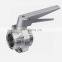DIN Food Grade SS Clamped Butterfly Valve With Stainless Steel Handle
