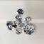 Fancy Decorative Customized Shape Round Diamond Rhinestone Acrylic Buttons For Clothes