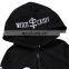 Wholesale custom women's fall/winter punk big hat moon letter printing long sleeve sweater double pocket zipper jacket