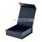 Luxury small rigid navy blue magnetic lid gift box packaging for small product wrapping