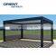 Large Metal Gazebo with aluminium frame and shutter roof pergola for garden from China factory
