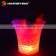 Plastic Material waterproof color changing LED party bar ice bucket