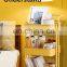 Fashion storage trolley with wheels kitchen bathroom living room storage rack 3 layers tiers