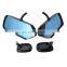 rear view mirror F1 Style Real Carbon Fiber Car Reflector Mirror Blue Tint Metal Bracket left and right Side Mirror