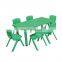 New design cartoon style plastic desk, mini kids plastic table and chair set