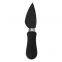 4 pieces Matte black stainless steel cheese slicer cheese knife set with TPR handle