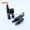 PV4.0 Solar Connector 2 to 1 branch PV connector Manufacturer waterproof Green energy sokets