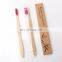 Best selling custom logo natural organic biodegradable ecological bamboo toothbrush