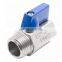 Mini ball valve micro 304 316 stainless steel brass 1/2 pn25 inch floating refrigeration brass ball valve