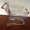 European Style Supermarket Metal Hand Shopping Cart Trolley with Wheels