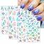 5D relief nail stickers cross-border Christmas nail enhancement cartoon Christmas snowflake gifts Christmas tree and grass stickers wholesale