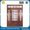 Modern Fashion Solid Flat Top Wrought Iron Double Swing Door