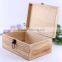 Printed logo ZAKKA Wood Storage box With Mental Lock for wholesale
