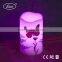 Battery operated remote control led flameless color changing candle